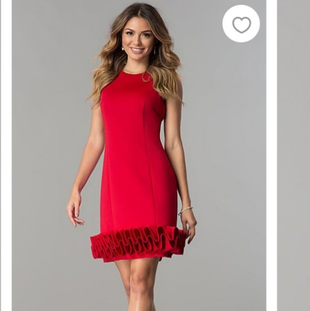 NWT Red evening dress with ruffled bottom